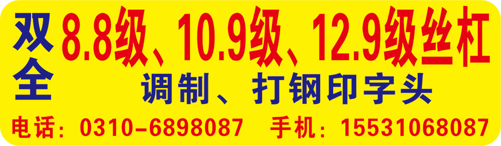 双全8.8级、10.9级、12.9级丝杠